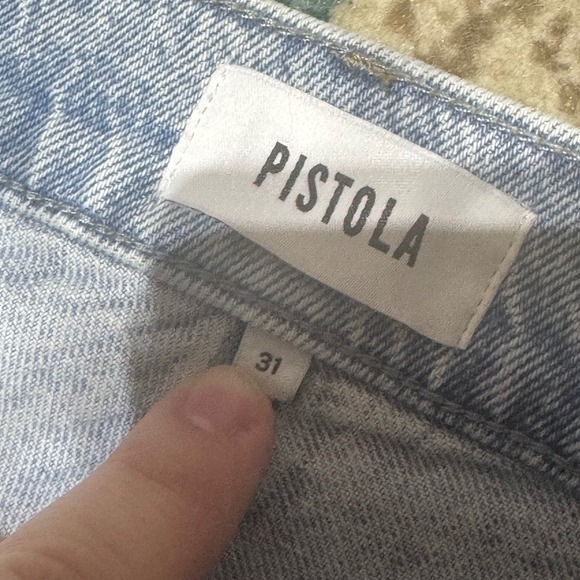 NWT Anthropologie Pistola Distressed Washed Barrel High Waisted Jeans Size 31 - Picture 5 of 10